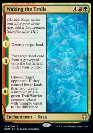 (234/285) Magic The Gathering Kaldheim Single: Waking the Trolls Rare