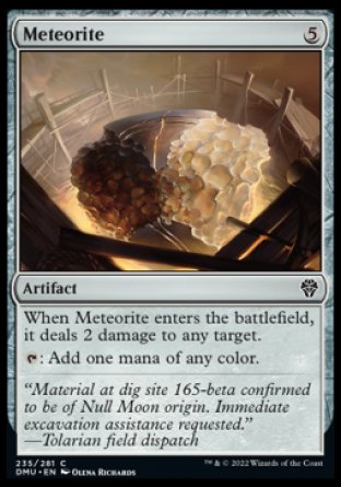 (235) Magic The Gathering Dominaria United Single: Meteorite Holo Common