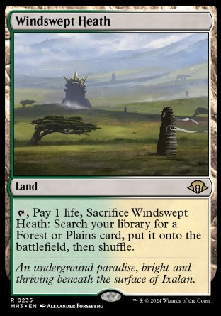 (235) Magic The Gathering Modern Horizons 3 Single: Windswept Heath Holo Rare