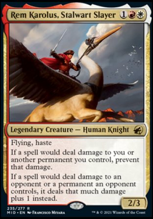 (235) Magic The Gathering Innistrad: Midnight Hunt Single: Rem Karolus, Stalwart Slayer Holo Rare