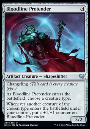 (235/285) Magic The Gathering Kaldheim Single: Bloodline Pretender Holo Uncommon