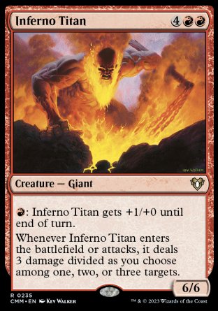 (235) Magic The Gathering Commander Masters Single: Inferno Titan Holo Rare