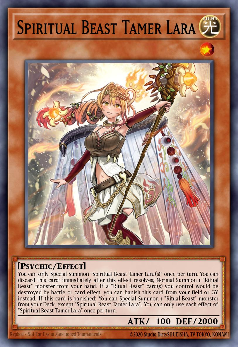 (017) YuGiOh TCG BLTR: Battles of Legend: Terminal Revenge Single: Spiritual Beast Tamer Lara (V.2 - Quarter Century Secret Rare) Quarter Century Secret Rare