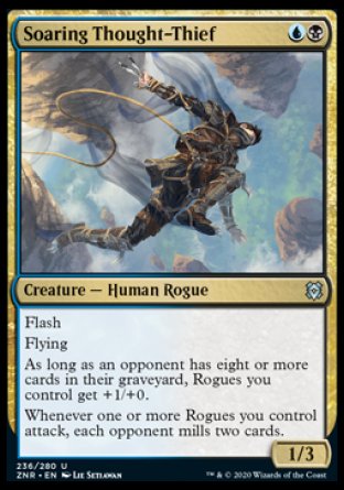 (236/280) Magic The Gathering Zendikar Rising Single: Soaring Thought-Thief Holo Uncommon
