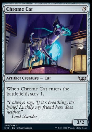 (236) Magic The Gathering Streets of New Capenna Single: Chrome Cat Holo Common
