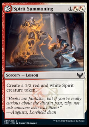 (236) Magic The Gathering Strixhaven: School of Mages Single: Spirit Summoning Holo Common