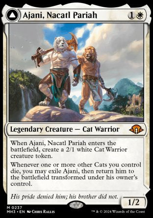 (237) Magic The Gathering Modern Horizons 3 Single: Ajani, Nacatl Pariah // Ajani, Nacatl Avenger Holo Mythic