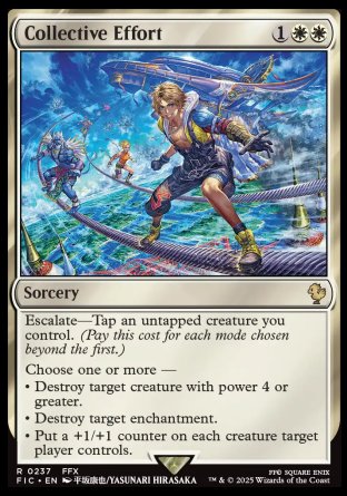 (237) Magic The Gathering Commander: Magic: The Gathering - FINAL FANTASY: Collector's Edition Single: Collective Effort Holo Rare