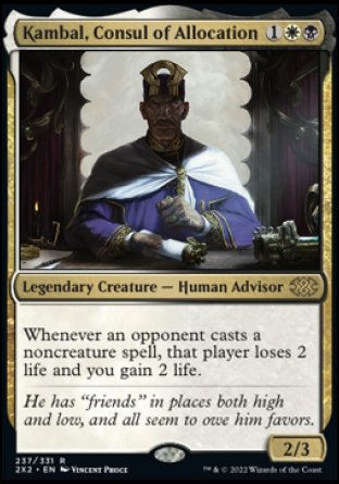 (237) Magic The Gathering Double Masters 2022 Single: Kambal, Consul of Allocation Holo Rare