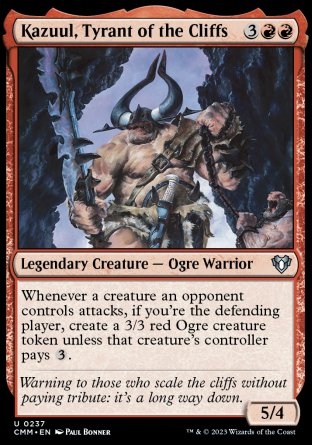 (237) Magic The Gathering Commander Masters Single: Kazuul, Tyrant of the Cliffs Holo Uncommon