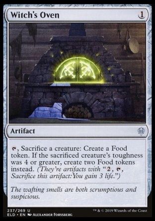 (237/269) Magic The Gathering Throne of Eldraine Single: Witch's Oven Holo Uncommon