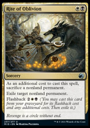 (237) Magic The Gathering Innistrad: Midnight Hunt Single: Rite of Oblivion Holo Uncommon