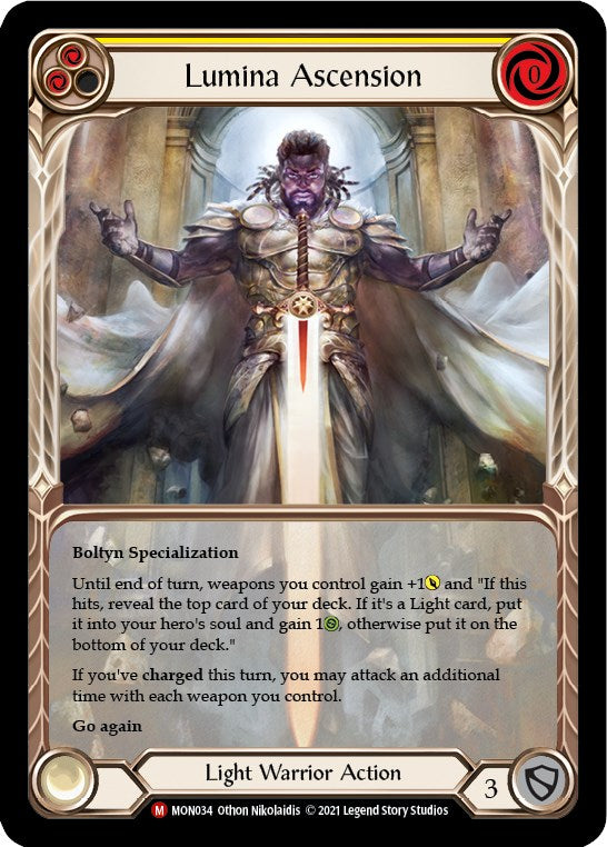 (MON034) Flesh & Blood TCG Monarch - First Single: Lumina Ascension (Extended Art Rainbow Foil) Majestic