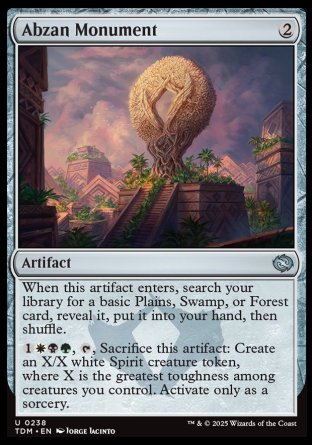 (238) Magic The Gathering Tarkir: Dragonstorm Single: Abzan Monument Uncommon