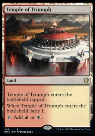 (238) Magic The Gathering Commander: Dominaria United Single: Temple of Triumph Rare