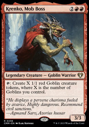 (238) Magic The Gathering Commander Masters Single: Krenko, Mob Boss Holo Rare