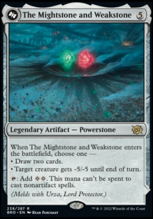 (238) Magic The Gathering The Brothers' War Single: The Mightstone and Weakstone // Urza, Planeswalker Holo Rare