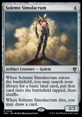 (238) Magic The Gathering Commander: Murders at Karlov Manor Single: Solemn Simulacrum Rare