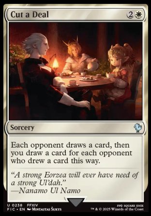 (238) Magic The Gathering Commander: Magic: The Gathering - FINAL FANTASY: Collector's Edition Single: Cut a Deal Holo Uncommon