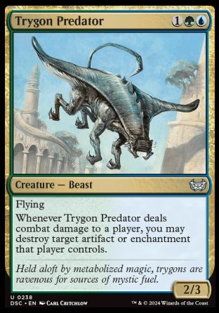 (238) Magic The Gathering Commander: Duskmourn: House of Horror Single: Trygon Predator Uncommon