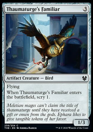 (238/254) Magic The Gathering Theros Beyond Death Single: Thaumaturge's Familiar Holo Common