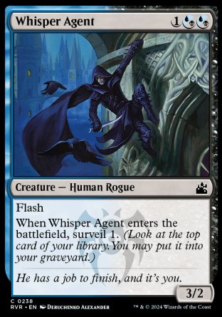 (238) Magic The Gathering Ravnica Remastered Single: Whisper Agent Holo Common