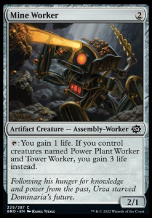 (239) Magic The Gathering The Brothers' War Single: Mine Worker Common