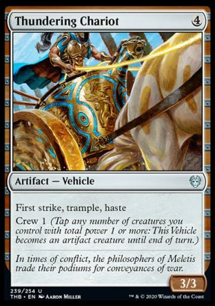 (239/254) Magic The Gathering Theros Beyond Death Single: Thundering Chariot Holo Uncommon