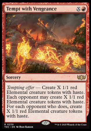 (239) Magic The Gathering Commander: Tarkir: Dragonstorm Single: Tempt with Vengeance Rare