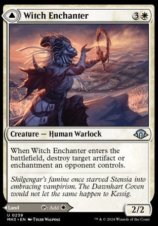 (239) Magic The Gathering Modern Horizons 3 Single: Witch Enchanter // Witch-Blessed Meadow Holo Uncommon