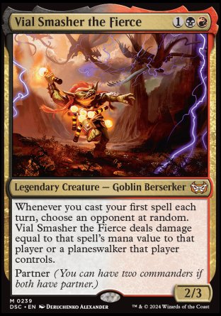 (239) Magic The Gathering Commander: Duskmourn: House of Horror Single: Vial Smasher the Fierce Mythic