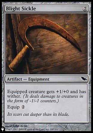 (247) Magic The Gathering The List Single: Blight Sickle Common