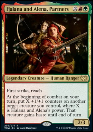 (239) Magic The Gathering Innistrad: Crimson Vow Single: Halana and Alena, Partners Holo Rare
