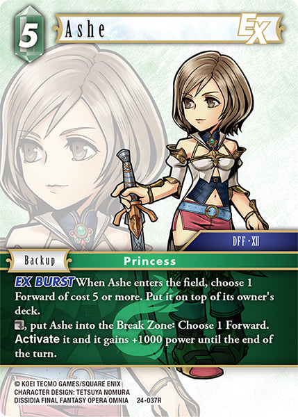 (037) Final Fantasy TCG Hidden Legends Single: Ashe (24-037) Rare