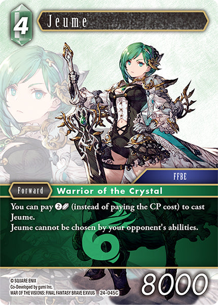 (045) Final Fantasy TCG Hidden Legends Single: Jeume (24-045) Holo Common