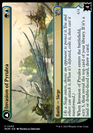 (240) Magic The Gathering March of the Machine Single: Invasion of Pyrulea // Gargantuan Slabhorn Holo Uncommon