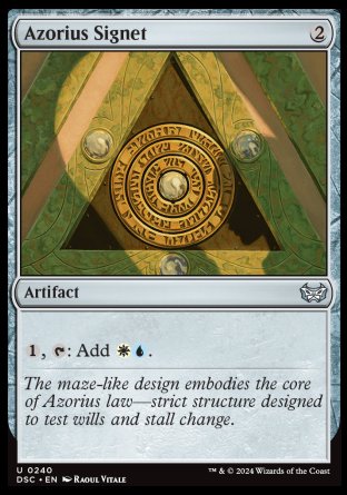 (240) Magic The Gathering Commander: Duskmourn: House of Horror Single: Azorius Signet Uncommon