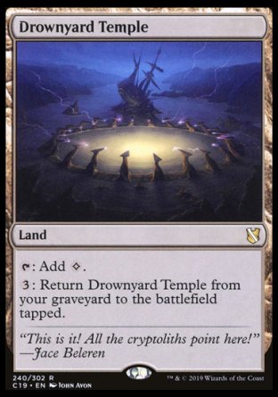 (240) Magic The Gathering Commander 2019 Single: Drownyard Temple Rare