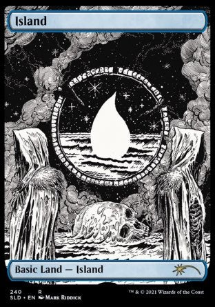 (240) Magic The Gathering Secret Lair Drop Series Single: Island (V.4) Land