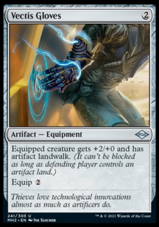 (241) Magic The Gathering Modern Horizons 2 Single: Vectis Gloves Holo Uncommon