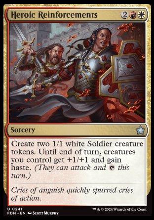 (241) Magic The Gathering Magic: The Gathering Foundations Single: Heroic Reinforcements Holo Uncommon