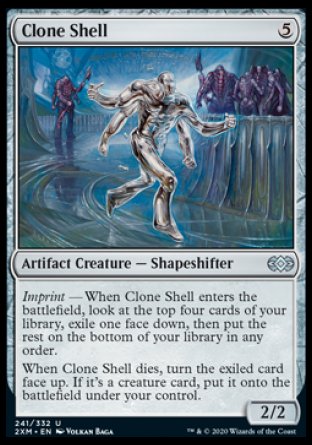 (241/332) Magic The Gathering Double Masters Single: Clone Shell Holo Uncommon