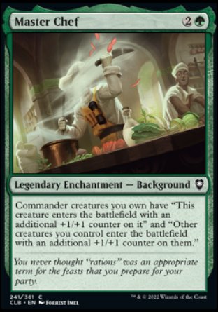 (241) Magic The Gathering Commander Legends: Battle for Baldur's Gate Single: Master Chef Common