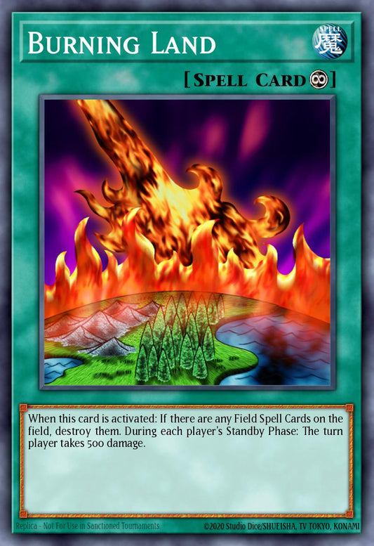 (EN061) YuGiOh TCG PSV: Pharaoh's Servant Single: Burning Land (V.3 - Common)  Common