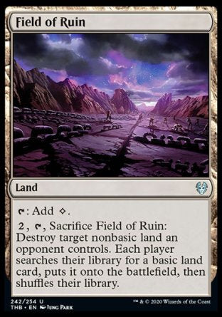 (242/254) Magic The Gathering Theros Beyond Death Single: Field of Ruin Holo Uncommon