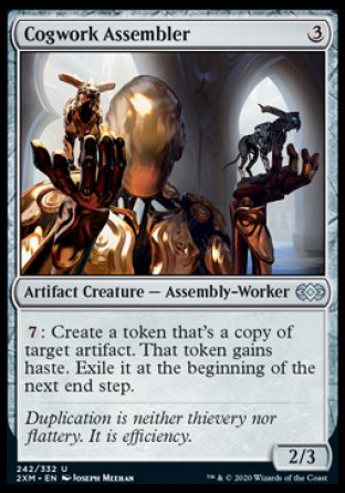 (242/332) Magic The Gathering Double Masters Single: Cogwork Assembler Holo Uncommon