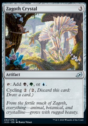 (242/274) Magic The Gathering Ikoria: Lair of Behemoths Single: Zagoth Crystal Holo Uncommon