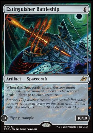 (242) Magic The Gathering Edge of Eternities Single: Extinguisher Battleship Holo Rare