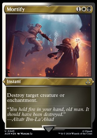 (243) Magic The Gathering Universes Beyond: Assassin's Creed: Extras Single: Mortify Holo Uncommon