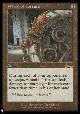 (138) Magic The Gathering The List Single: Wheel of Torture Rare
